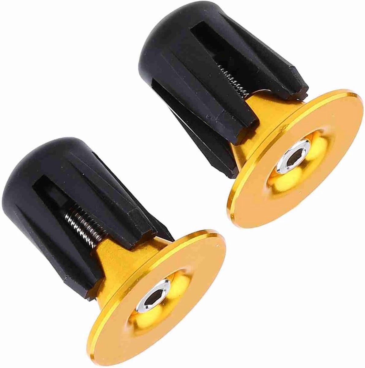 Fietsstuur Eindpluggen - Handvat Pluggen - Fietsen Personaliseren - Aluminium Constructie - Voor 17.5-21.9mm Binnendiameter - Goud