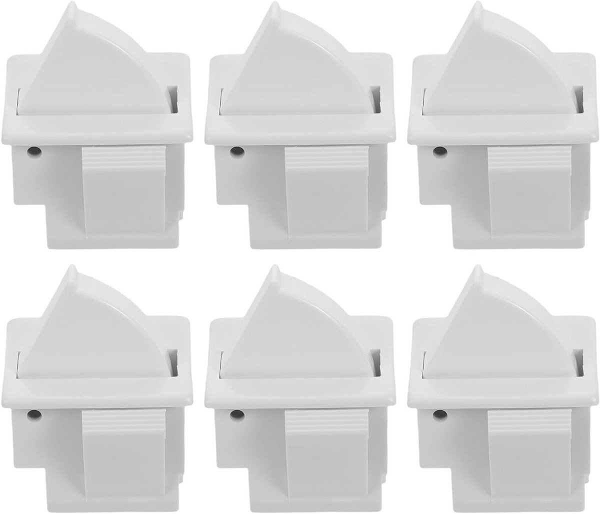 Koelkastlichtschakelaar - Vriezer schakelaar - Koelkastverlichting - 2-pins ontwerp - 6 stuks - Wit
