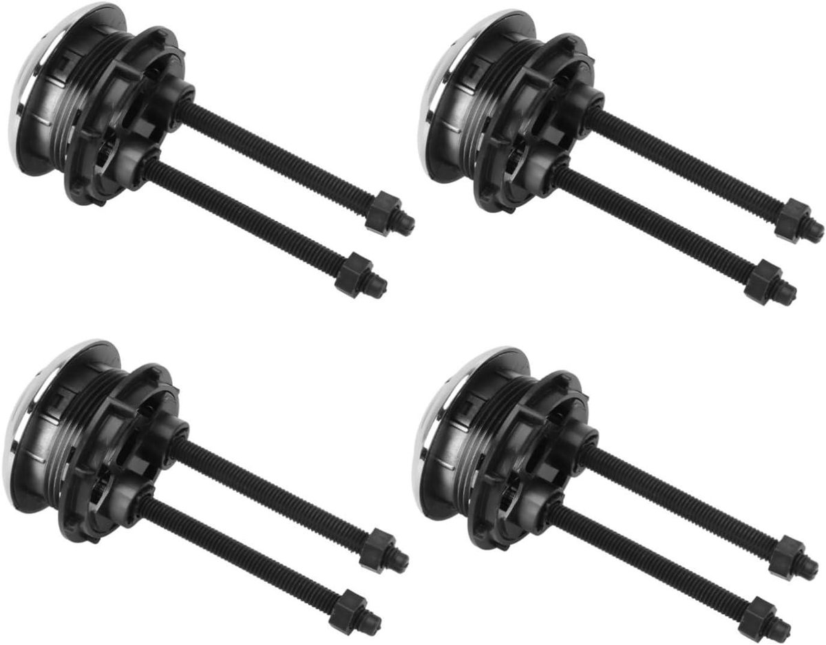 Toilet Spoelknop - Dubbele Knop - Toilet Reparatie - Waterbesparend Ontwerp - 48 mm Gat Diameter - Zilver