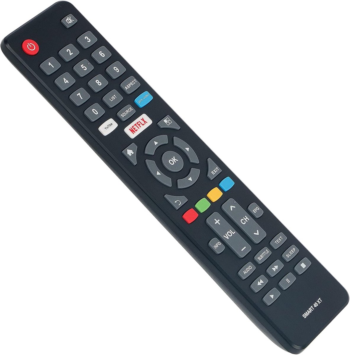 Vervangende Afstandsbediening - Universele Bediening - TV Gebruik - Directe Werking - 10 Meter Bereik - Zwart