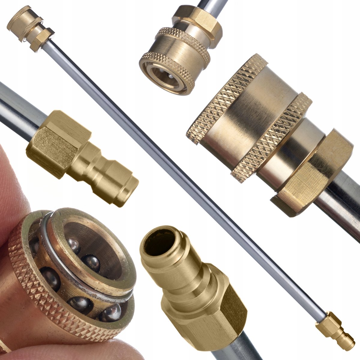 Rosfix Hogedruklans Recht - Snelkoppeling 1/4" 29 cm - 250 bar, 1,2 mm Koperen Uitlaat