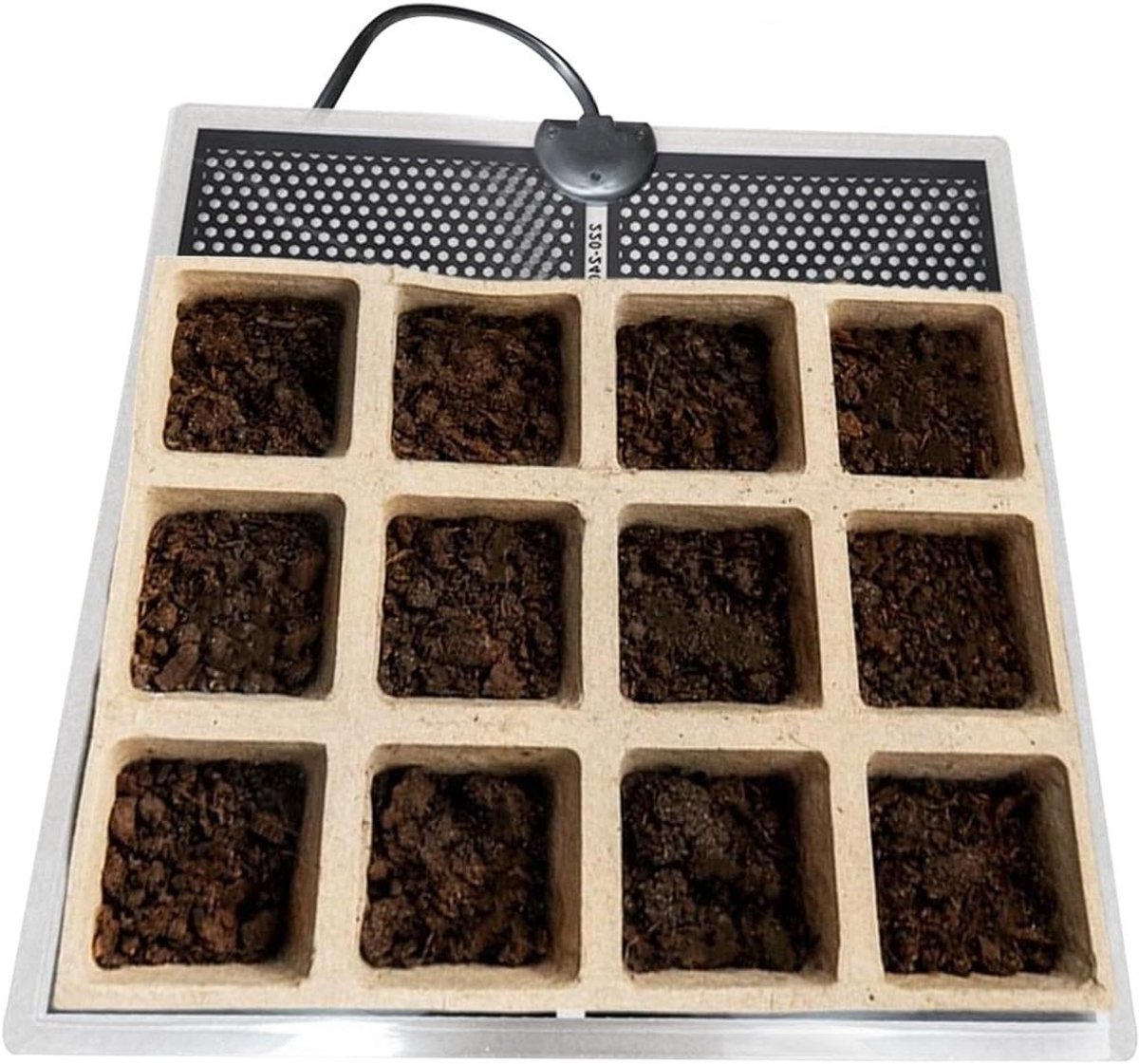 Verwarmingsmat Reptielen - Ondertankverwarming Terrarium - Huisdieren Warm Houden - Waterdicht Ontwerp - 15 x 14 cm - Zwart