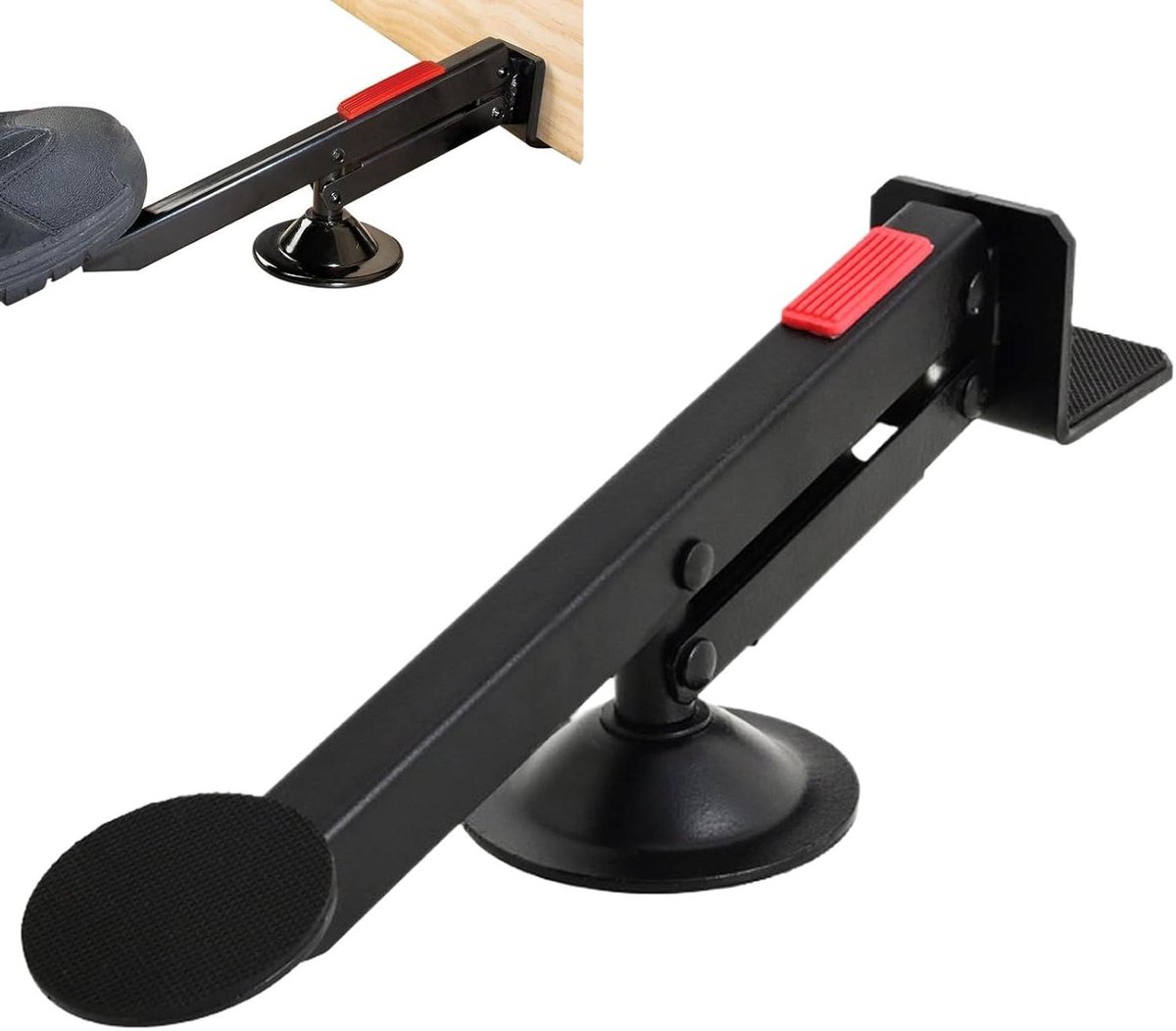 Deurlift Hefapparaat - Deurinstallatie Gereedschap - Deuren Plaatsen - Voetbediend Mechanisme - 33 cm - Zwart