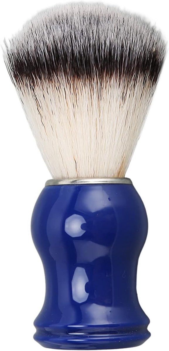 Handgemaakte Scheerkwast voor Mannen met Blauwe Handgreep - Professionele Scheerkwast voor Barbershops en Schoonheidssalons, Perfect voor Scheerproducten en Verzorging