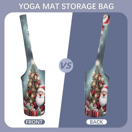 Yogamattas Canvas - Sporttas Gymtas - Yogaspullen Vervoeren - Met Waterfles Zakken - 90 cm Lengte - Stijl — afbeelding 3