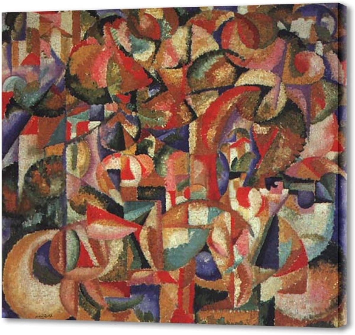 Schilderij op doek - Kunstprint wanddecoratie - Woonkamer verfraaien - Hoge afdrukkwaliteit - 80x80cm - Multicolor
