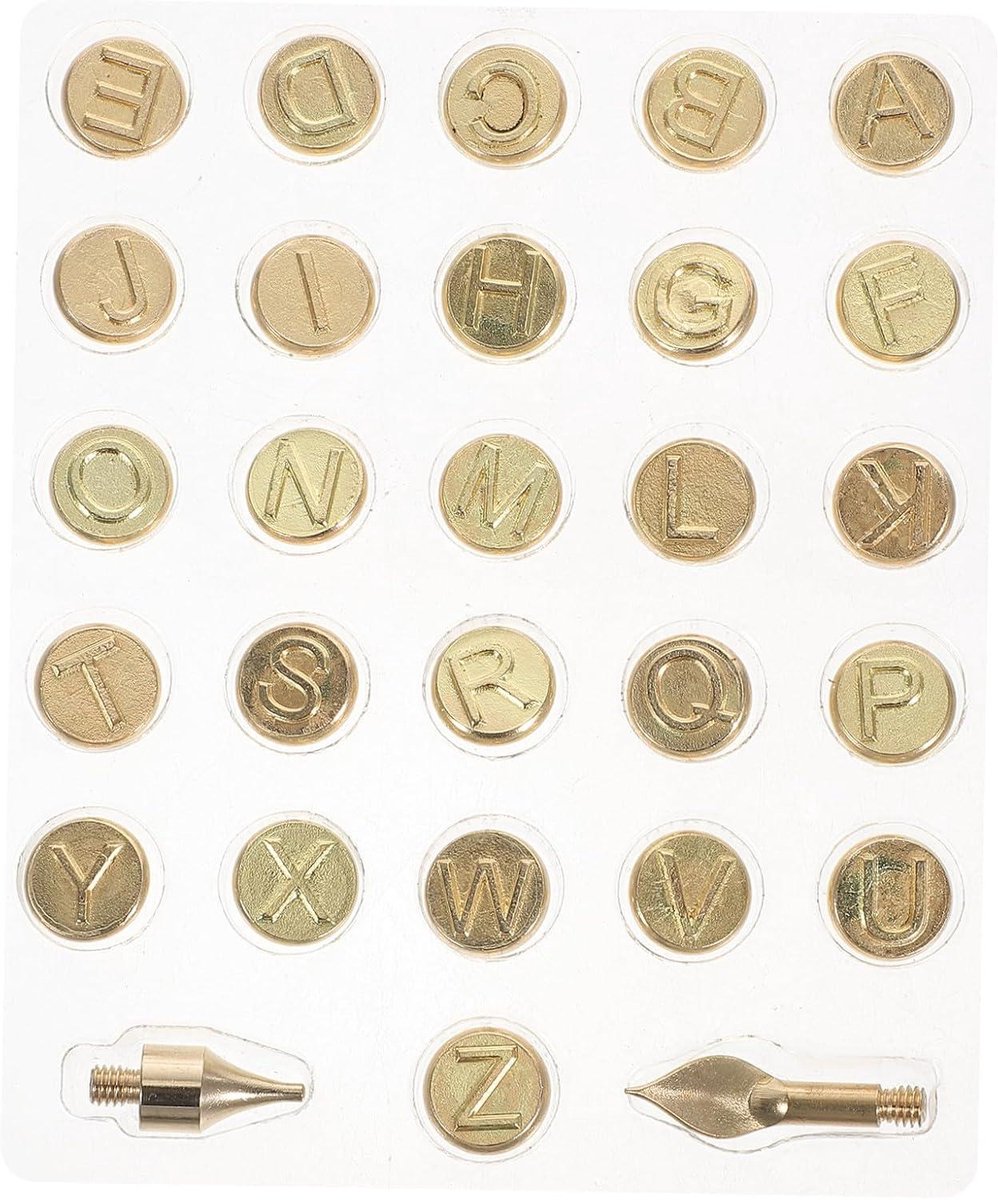 Houtbrand Houtbrander Tips - Brandset Letters - Decoratie Personaliseren - Koperen Brandpunten - 1 cm - Goud