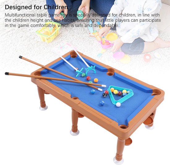 Miniatuur Pooltafel - Kleine Biljarttafel Speelgoed - Binnen Spelen - Multifunctioneel Ontwerp - 44 x 245 cm - Groen — afbeelding 4