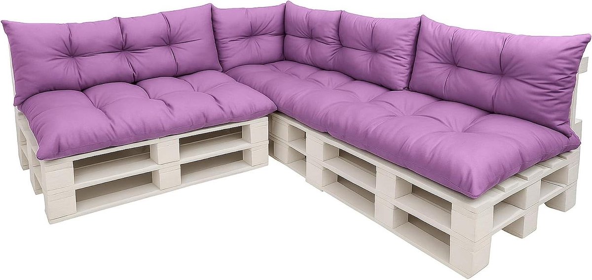 Pallet Kussen Set - Tuinmeubel Kussens - Zelf Tuinmeubels Maken - Set van 7 Kussens - 120 x 80 cm