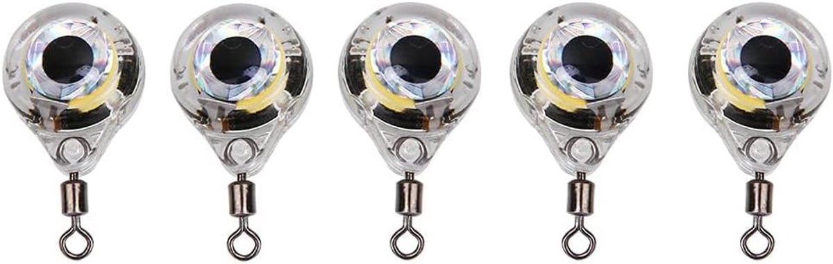 5 Stuks LED Onderwater Visserslampen met Oogvorm voor Nachtvissen - Aantrekkingsmiddel voor Vissen en Bait Tools