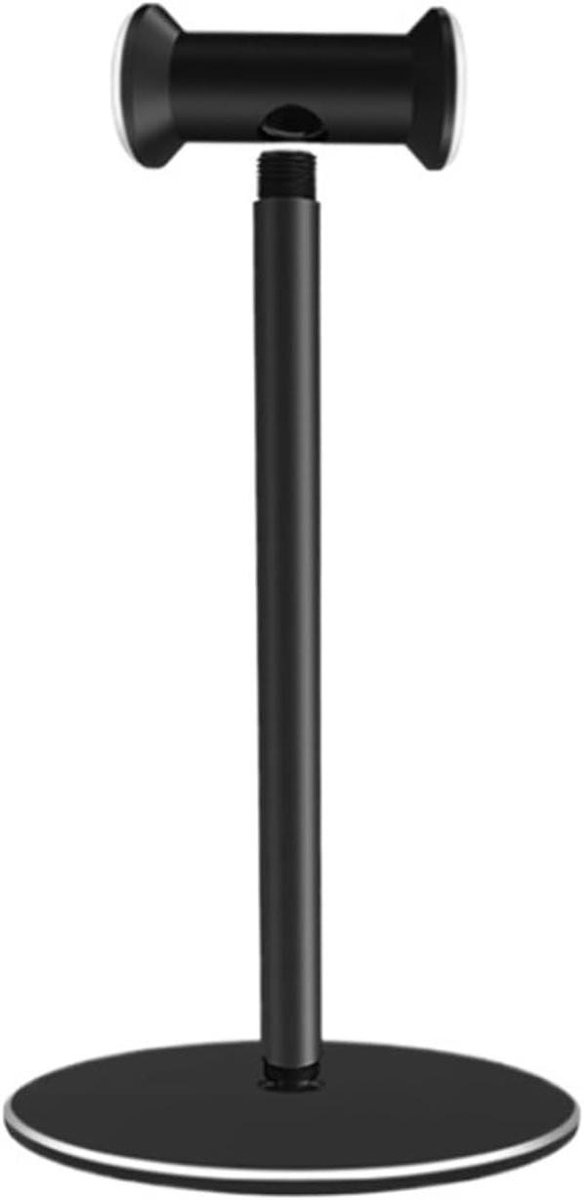 Hoofdtelefoonstandaard - Headset Houder - Bureau Organisatie - Afneembare Aluminium Legering - 23x10cm - Zwart