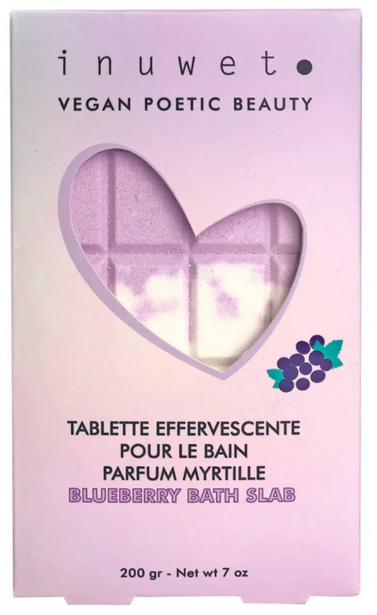 Inuwet Bruistablet Bosbes - Badtablet voor kinderen - Vegan - 200 g