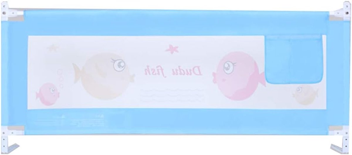 Baby Bedhek - Babyhek - Veilig Slapen - Ademend Mesh - 150x68cm - Blauw