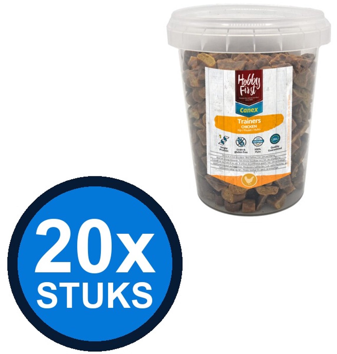 20x Hobby First Canex 100% pure trainers chicken 250gr