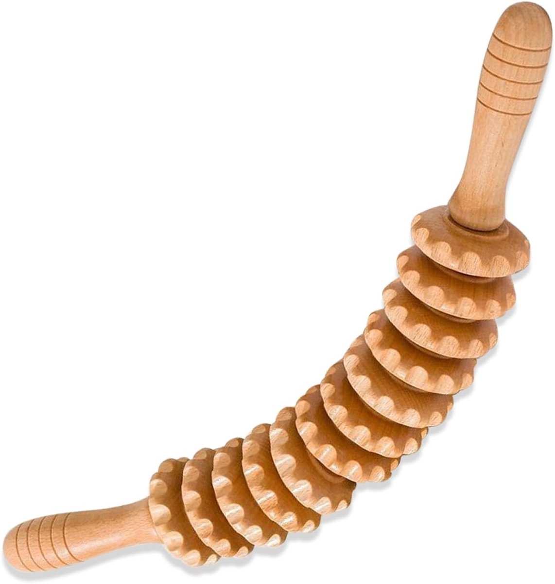Beenmassageapparaat - Natuurlijk Beukenhout - Compact - Houten Massageroller voor Spierontspanning en Lichaamsmassage