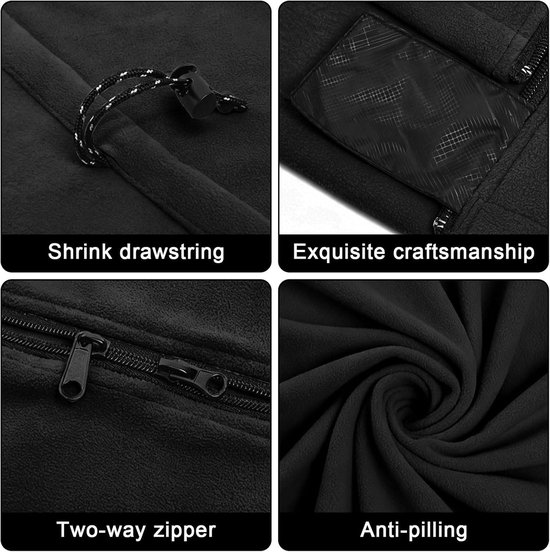 Slaapzak - Zwart - 180 x 82 cm - Fleece Huttenslaapzak voor Lente en Zomer - Voor Volwassenen en Jongeren — afbeelding 3