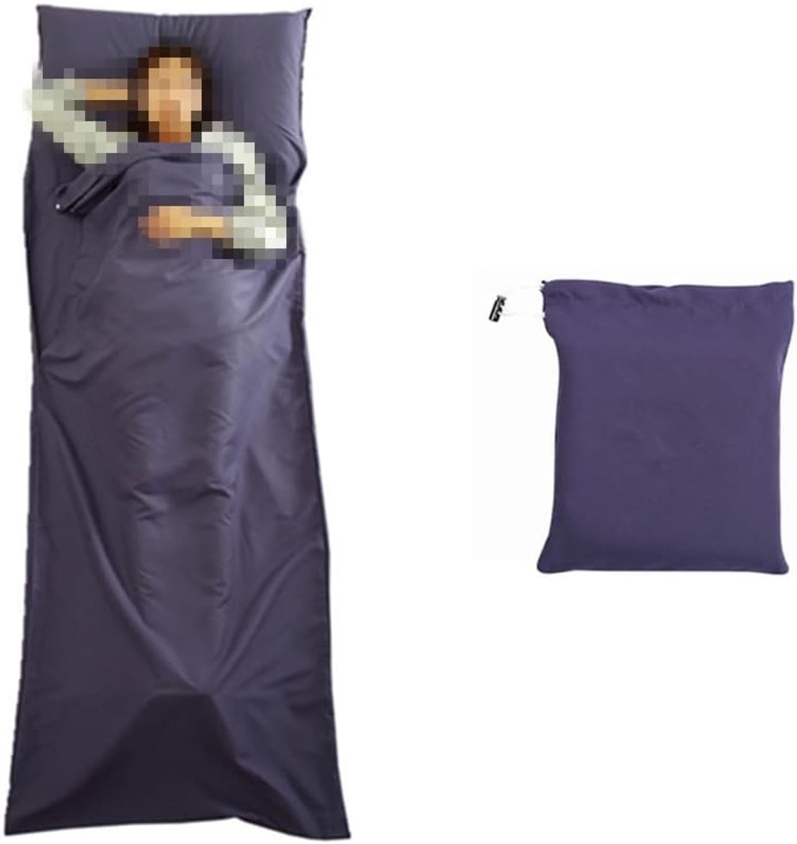 Slaapzak - Paars - 210 x 75 cm - Zachte Polyester Voering - Voor Reizen en Kamperen