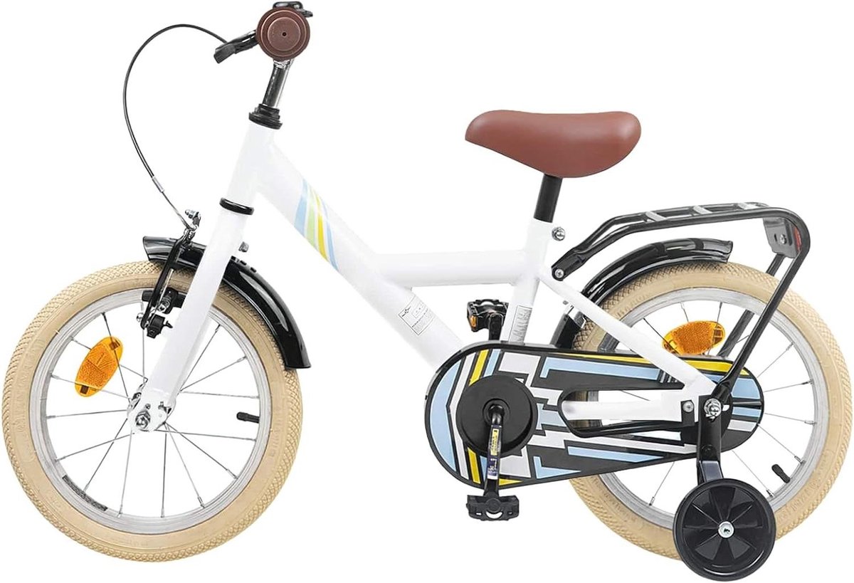 Kinderfiets Loopfiets Buiten spelen Verstelbaar stuur 14 inch Wit