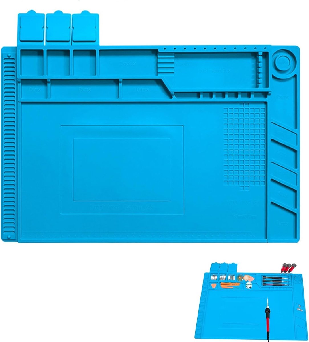 Hittebestendige Siliconen Soldermat voor Reparatie van Elektronica, Laptop en Mobiele Telefoons (45 x 30 cm)