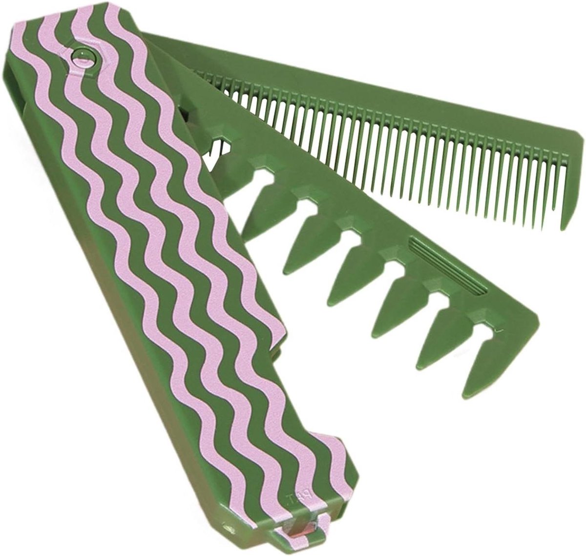 Opvouwbare Kam - Reis Kapperskam - Dagelijkse Haarverzorging - Dubbele Tand Afmetingen - 13 cm - Zwart