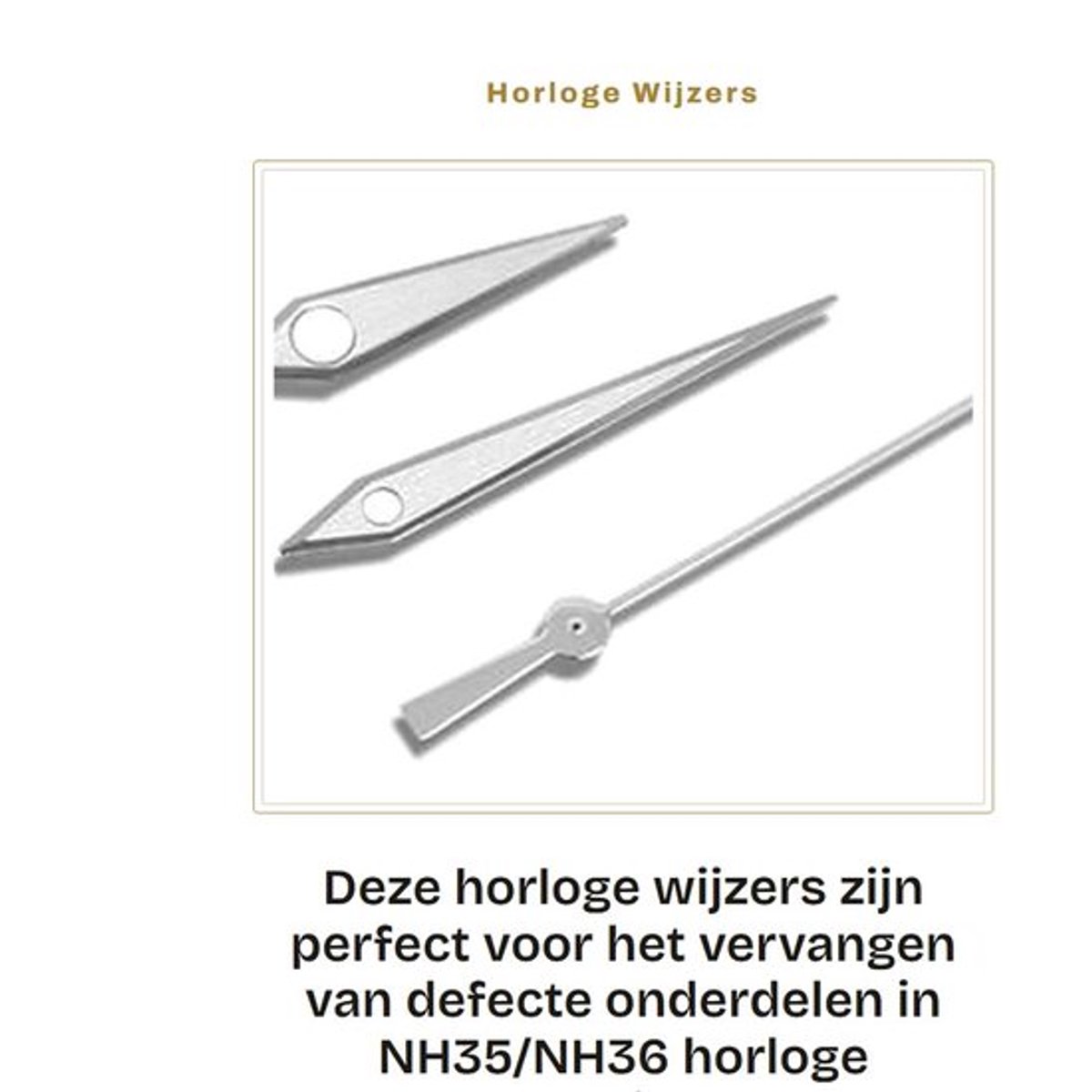 Horloge Handen 3 Pins - NH35/NH36/4R/7S Compatibel - Zilveren/Blauwe Wijzers - Hoogwaardig Materiaal - Duurzaam en Slijtvast - Horlogewijzers