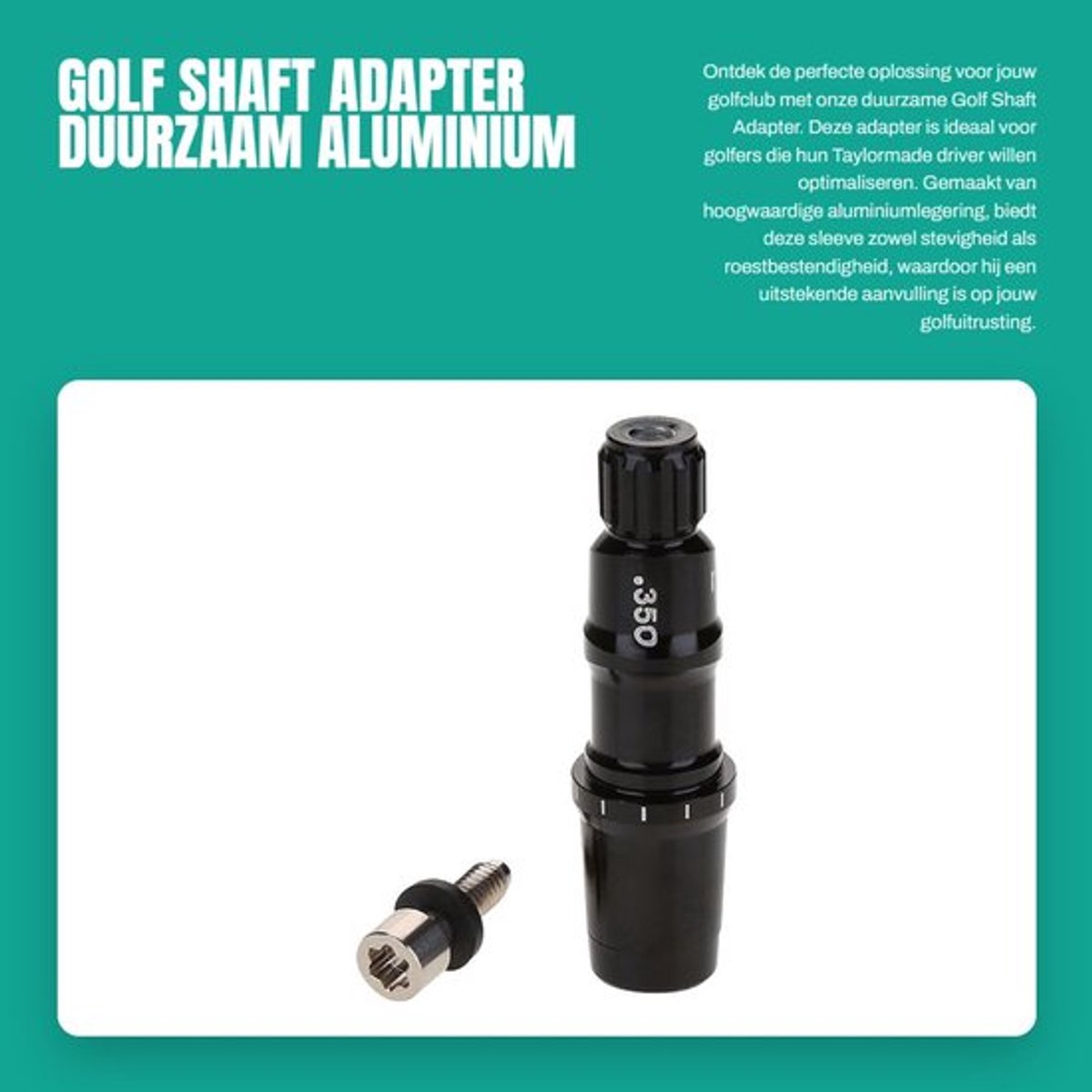 Golf Shaft Adapter - Duurzaam Aluminium - Eenvoudig te installeren - 0.335 - Vervangende Sleeve - Geschikt voor Taylormade Drivers - Golf...