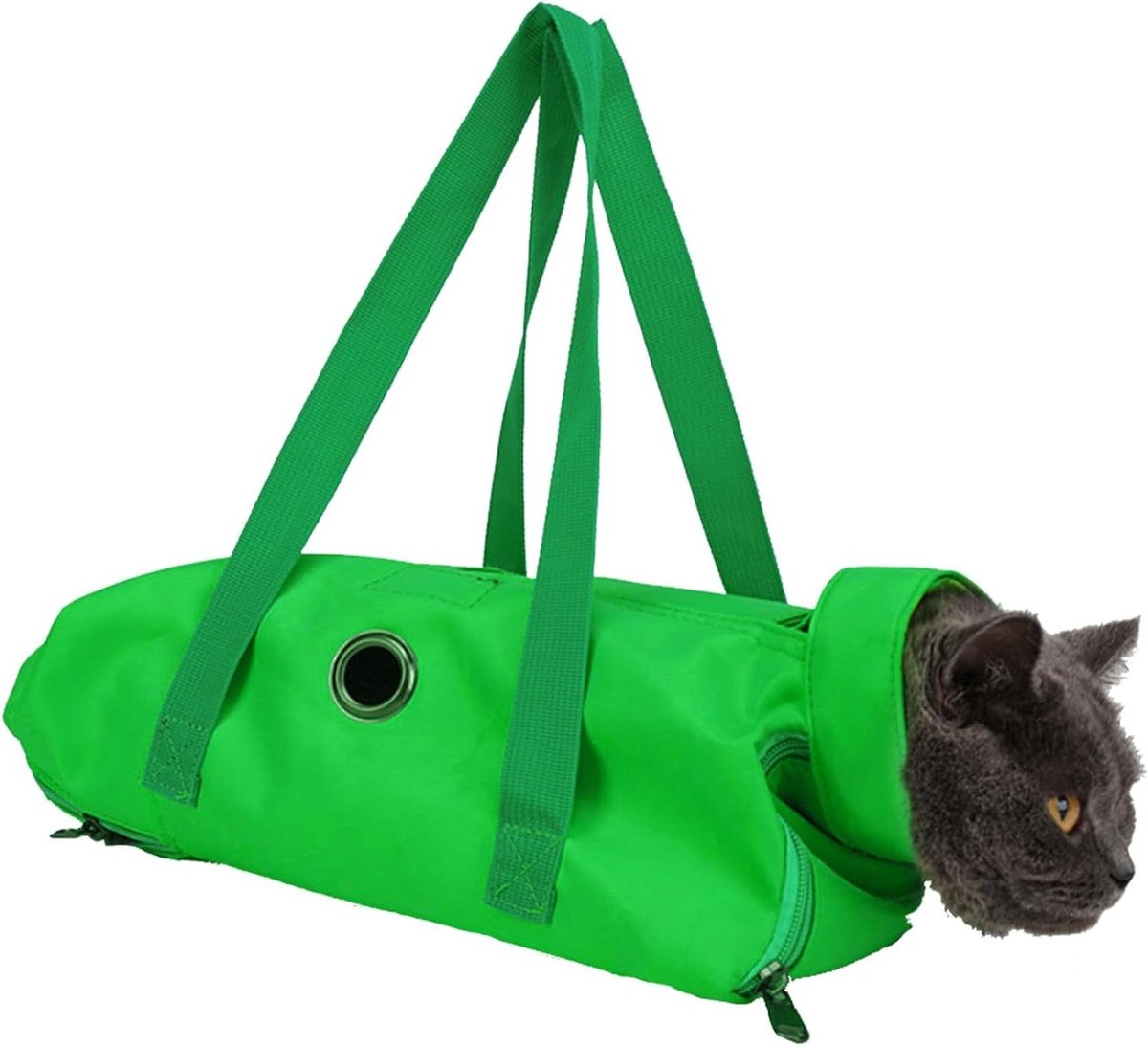Katten Draagtas - Reis Tas Kat - Veilig Vervoer - Opvouwbaar Krasvast - 55x27 cm - Groen