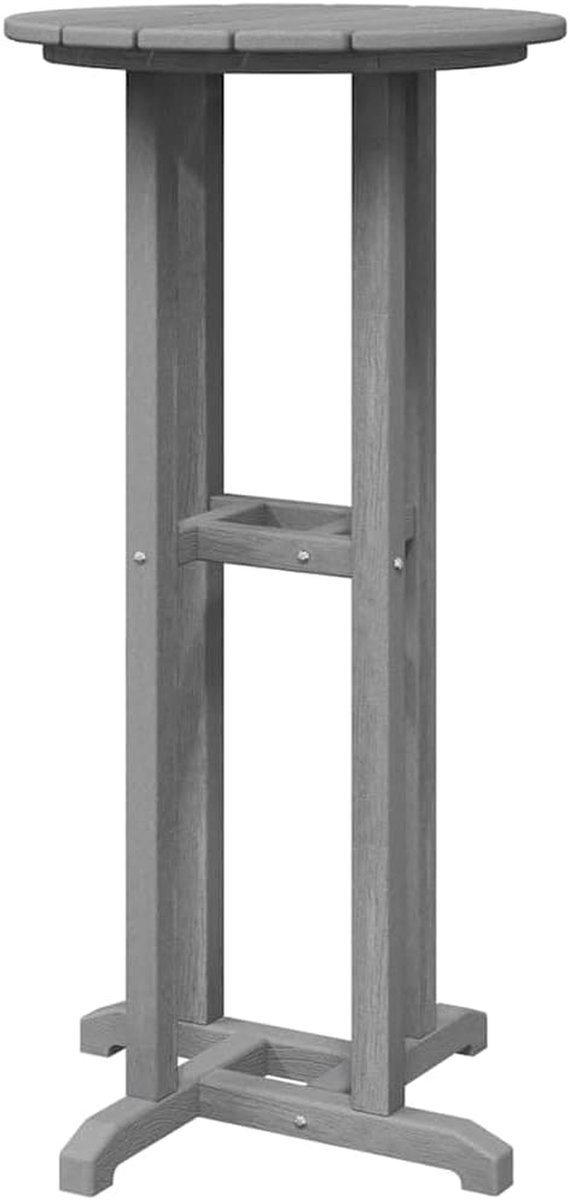 Bartafel Rond - Staande Tafel Buiten - Feestjes Organiseren - Eenvoudige Montage - 55 x 55 x 107 cm - Lichtgrijs
