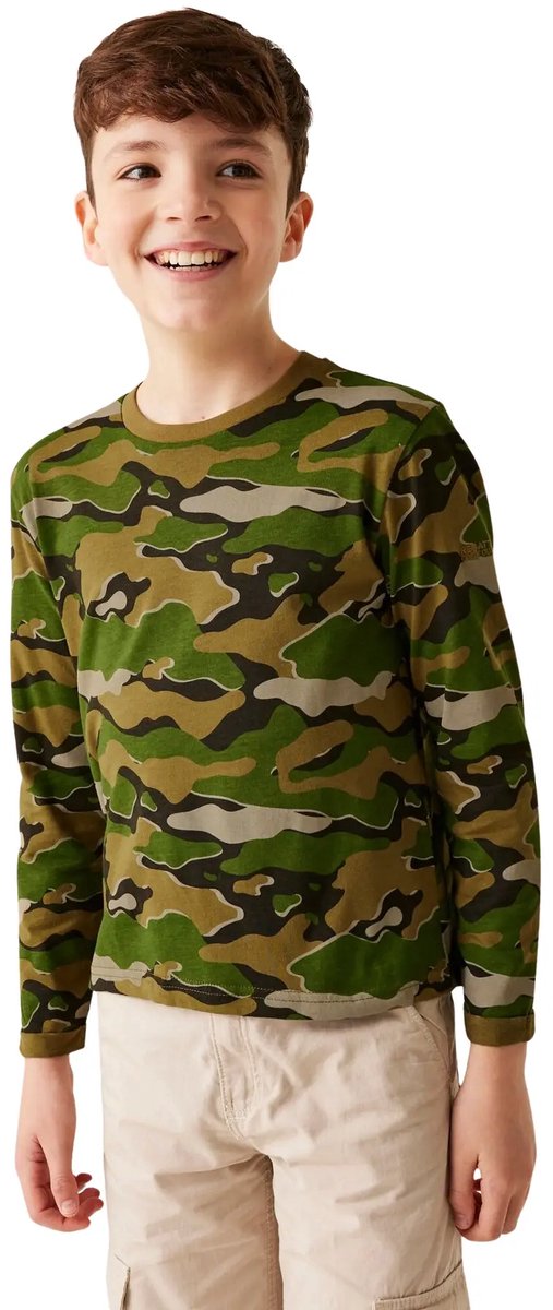 Kinder-T-shirt met lange mouwen Regatta Wenbie III Groen