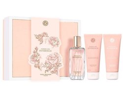 Yves Rocher Comme une Évidence – 3-delige geschenkset – Eau de Parfum 50 ml + Geparfumeerde douchegel 75 ml + Geparfumeerde bodymilk 75 ml – Roos, bergamot & patchoeli geur – Ideaal als cadeau voor vrouwen