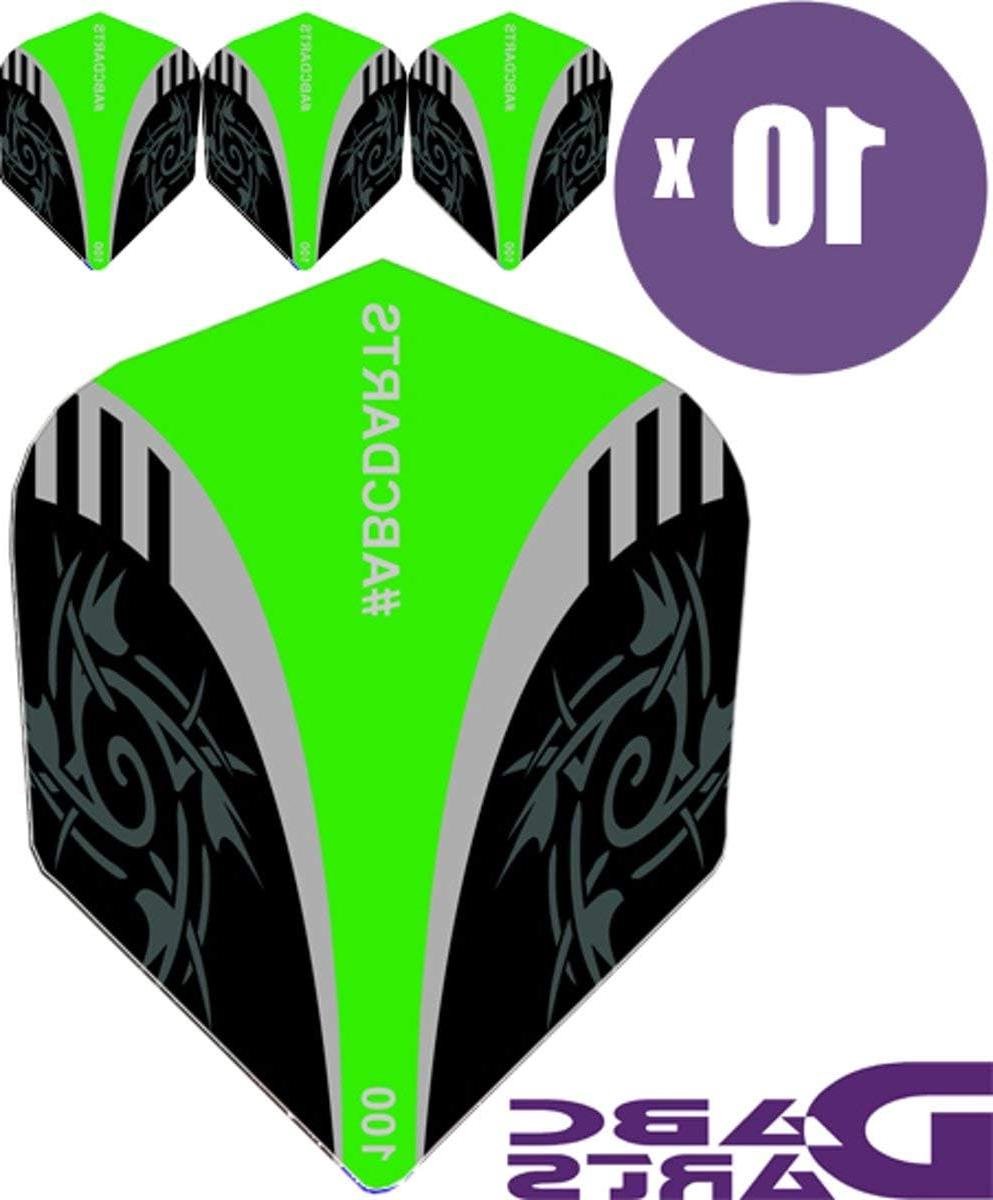 Dart Flights - Dartpijltjes Vleugels - Darts Spelen - Extra Sterk 100 Micron - 30 stuks - Zwart Groen
