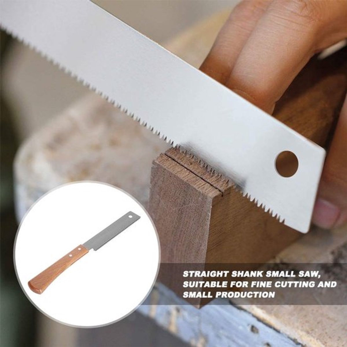 Houtzaag 300 mm - Handzaag voor hout - Beukenhouten handvat - Ergonomisch ontwerp - Dubbelzijdige schurende tanden - Geschikt voor fijn zagen