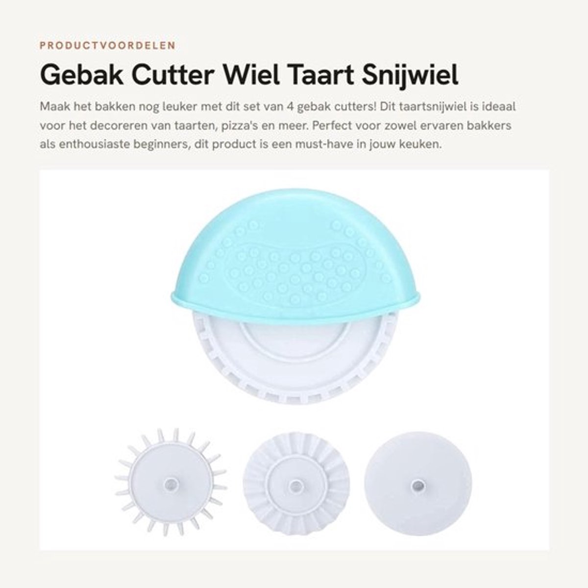 Gebak Cutter - 4 Stuks - Decoratie Cutter - Taartkorst/Pasta - Hittebestendig - Food Grade Plastic - Makkelijk Schoon te Maken - Deegsnijder