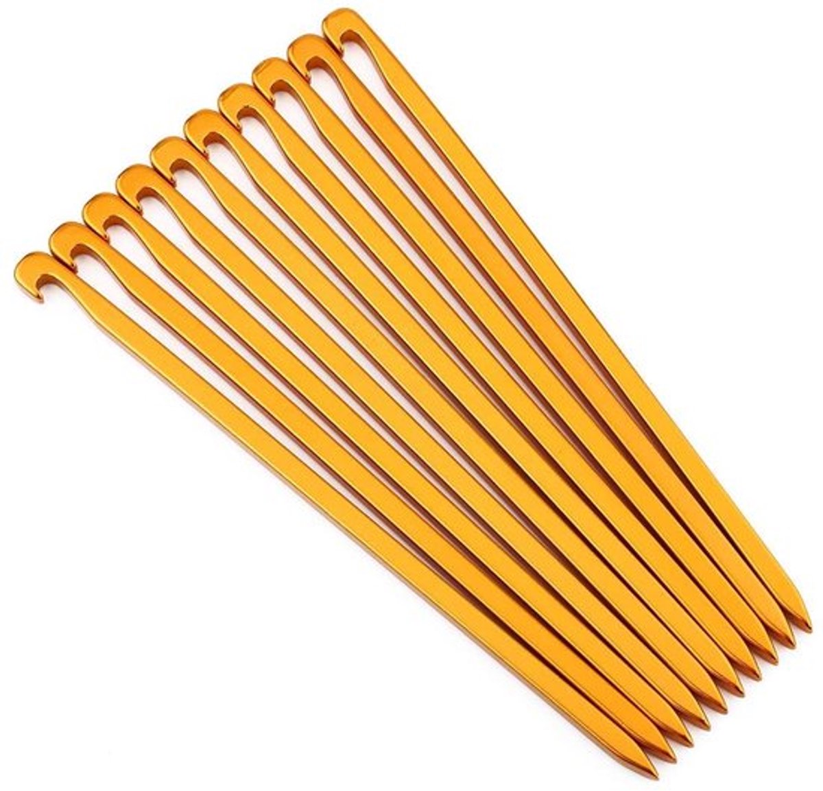 Tentharingen Aluminium - 10 Stuks - Zware Tentpinnen - Antiroest - 16 cm - Stevige Bevestiging - Geschikt voor Buitengebruik