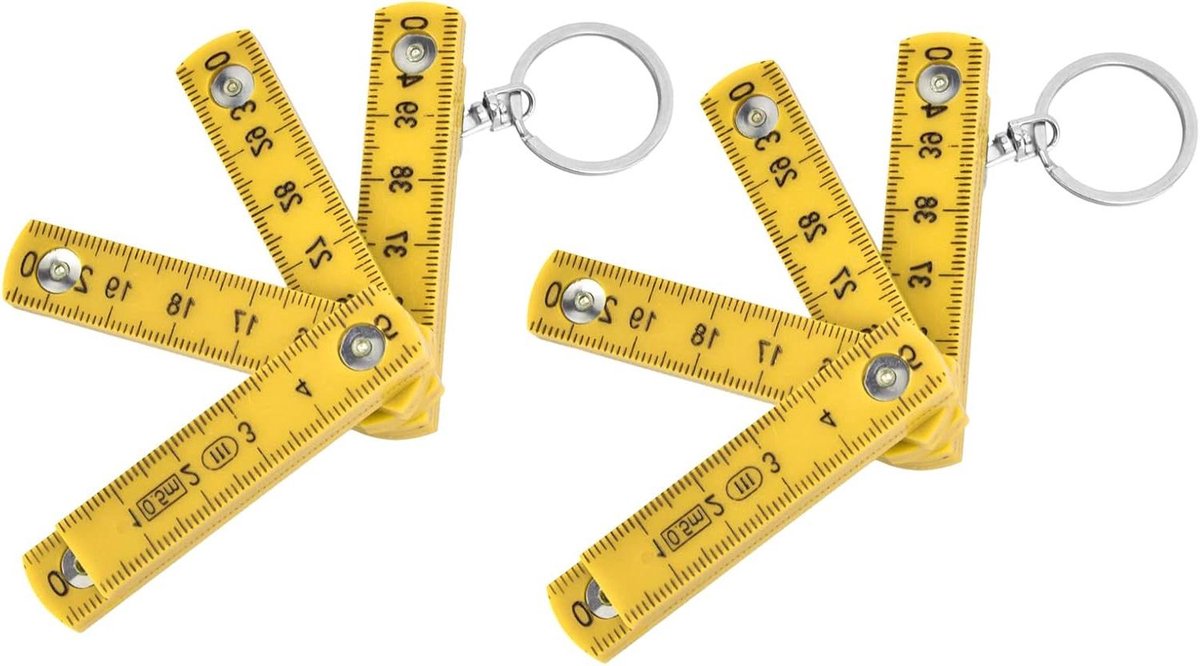 Opvouwbare Meetlat - Vouwmaat Vouwliniaal - Klus Klussen - 10 keer Opvouwbaar - 0.5 meter - Geel