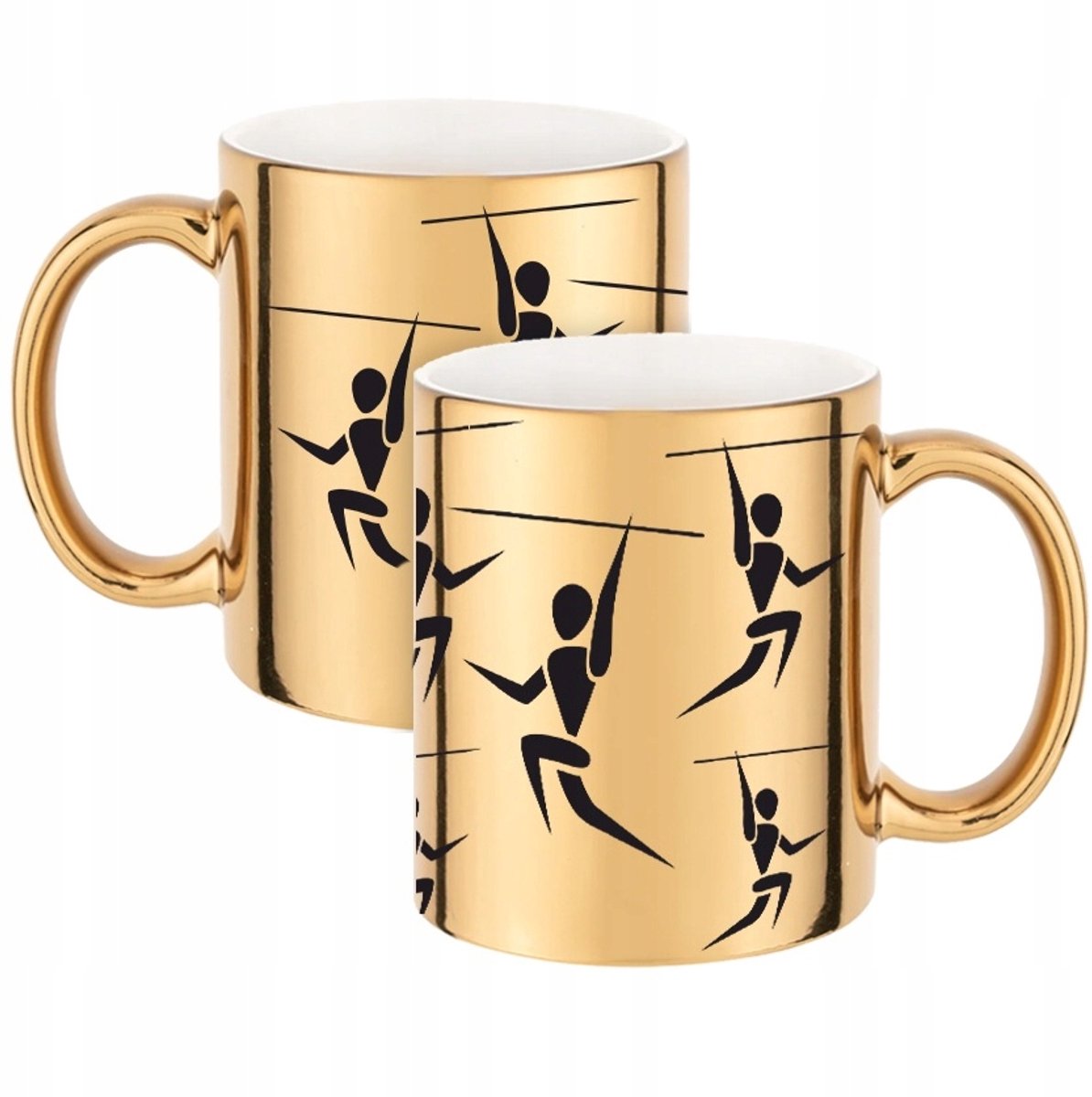 Gouden Keramische Mok 330ml - Uniek Cadeau voor Atleten
