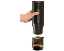 G&G draagbare espressomachine - Espresso apparaat - Koffiemachine - Koffiezetapparaat - Cups - Gemalen koffie - Onderweg - Zwart