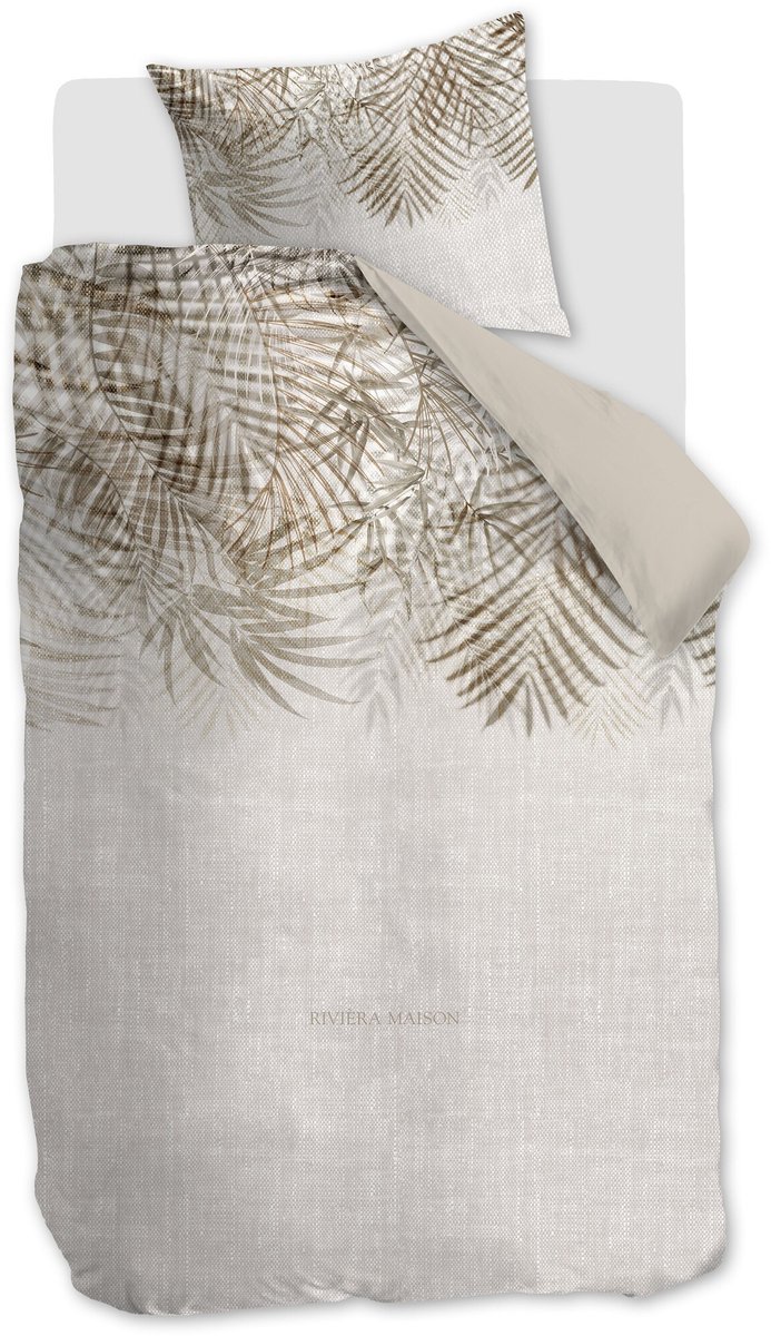 Rivièra Maison Palm Shade dekbedovertrek - Lits-Jumeaux XL - 260 x 200/220 cm - Naturel van Merkloos — afbeelding 5