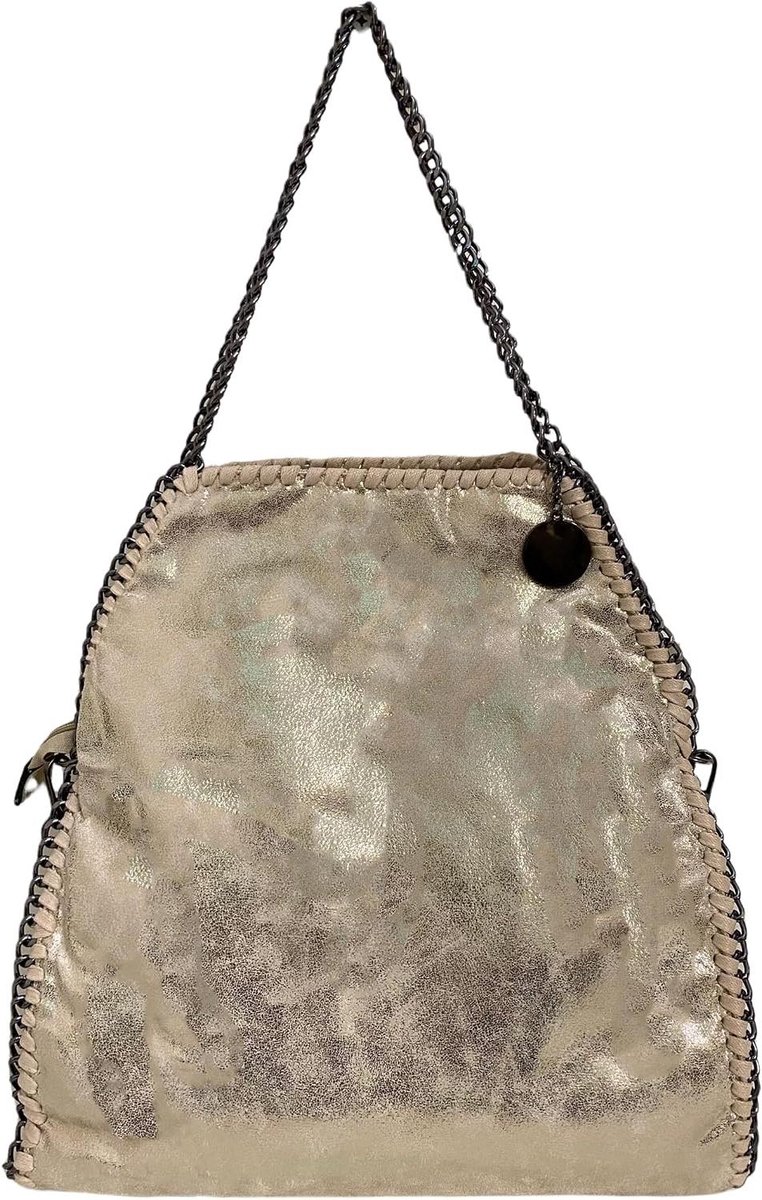 Dames Schoudertas - Grote tas - Dagelijks gebruik - Gouden ketting - 35 x 40 cm - Goud