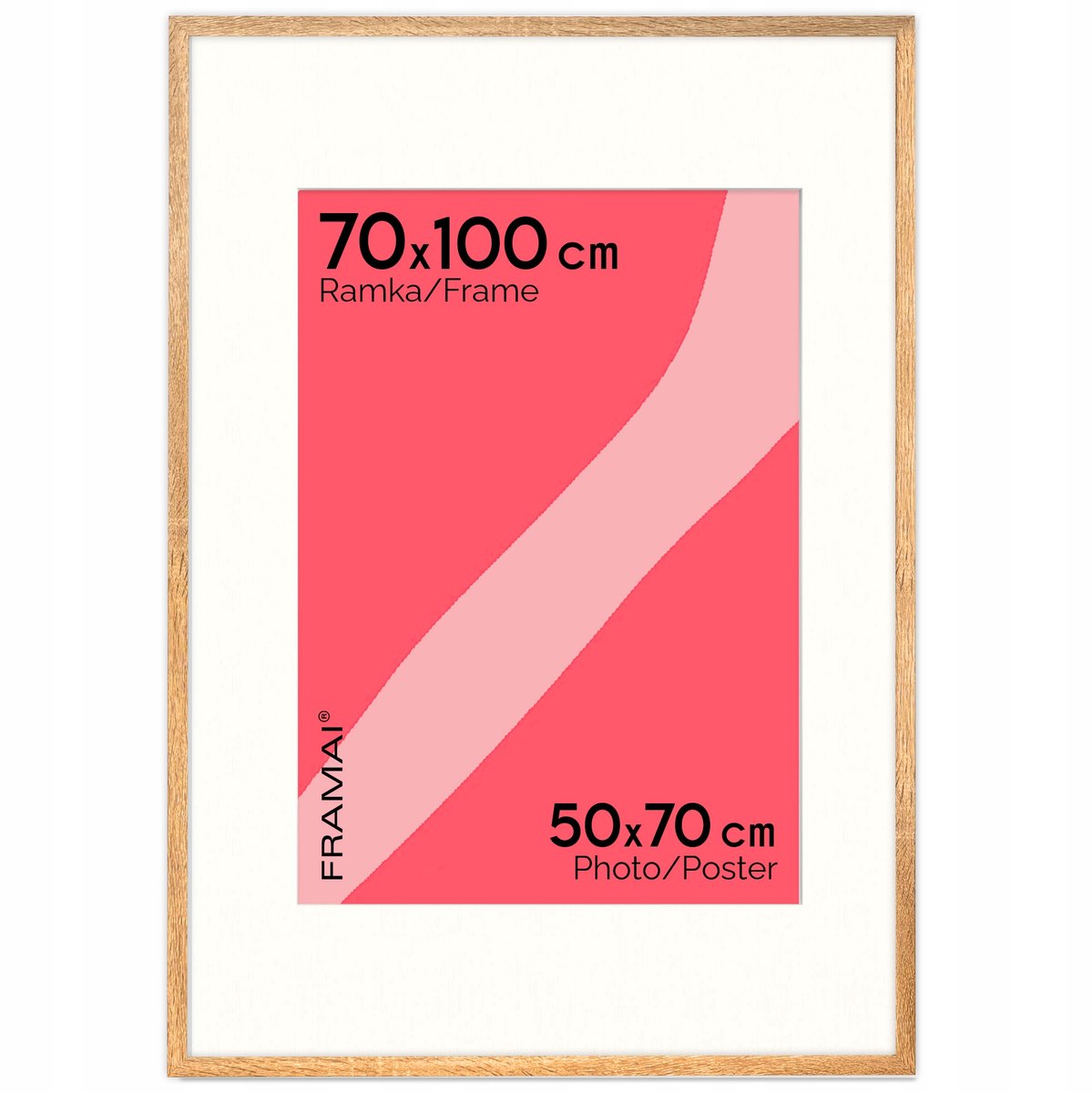 Drizzle Fotolijst 70x100 cm met Passepartout (50x70)
