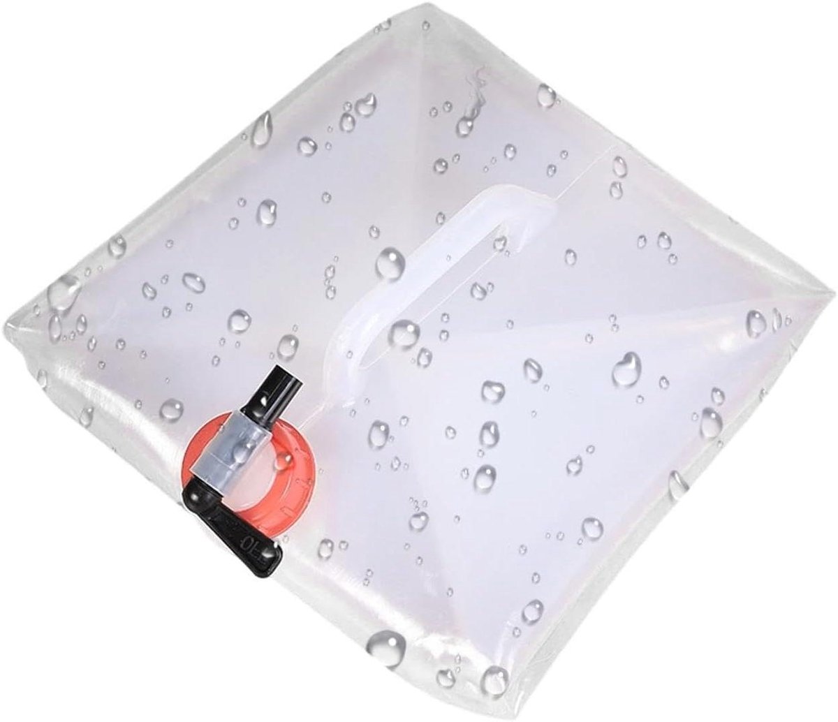 Opvouwbare Watertank - Draagbare Container - Outdoor Hydratatie - Met Kraan Dispenser - 15 Liter Capaciteit - Transparant