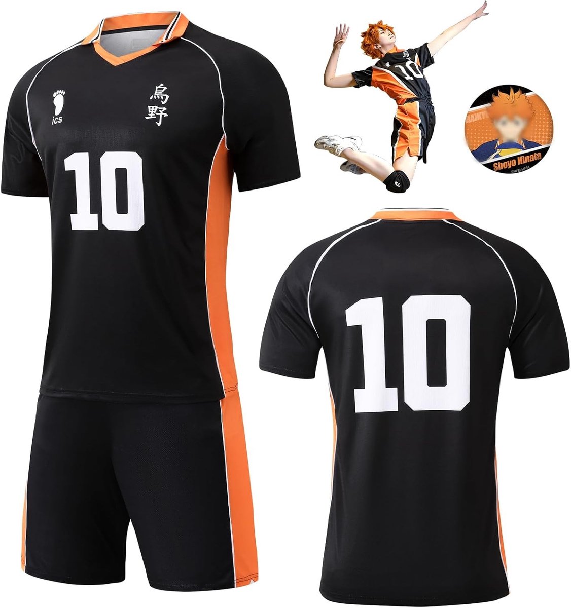 Karasuno Uniform Shouyou Hinata Halloween Cosplay Kostuum voor Haikyuu Fans en Anime Liefhebbers