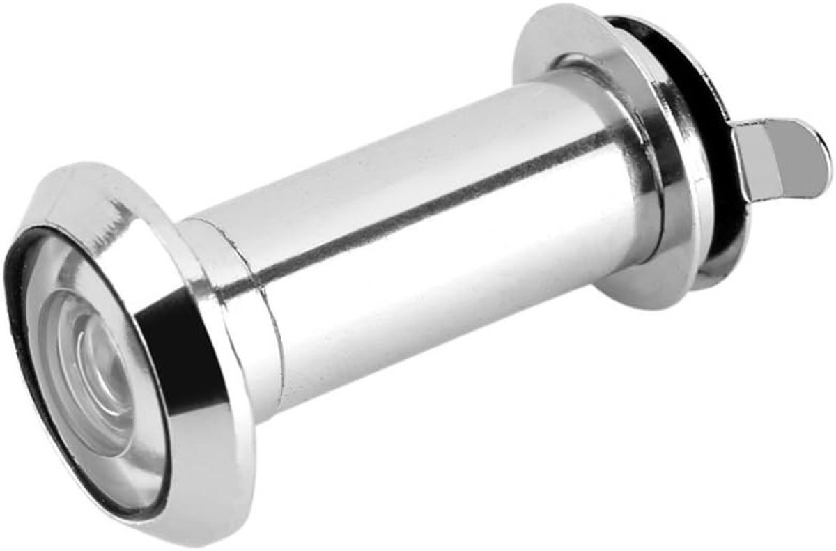 Zinc Alloy Deurviewer met 220 Graden Brede Kijkhoek en Sterke Privacy Cover voor Deuren van 35mm tot 55mm Dikte in Gepolijst Chroom