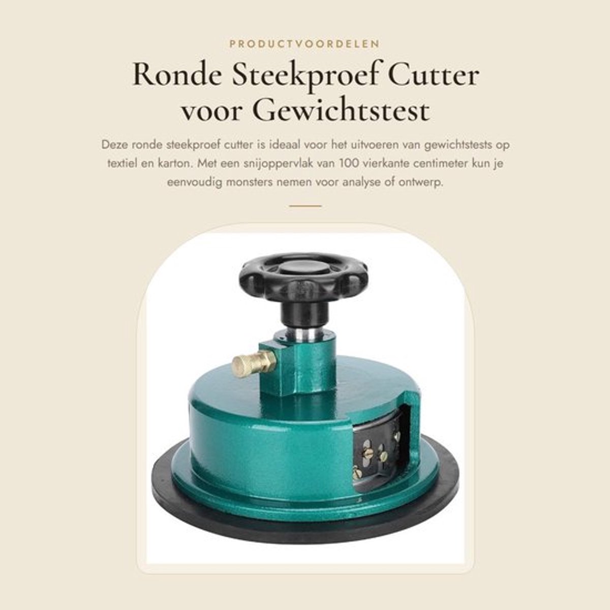 Cutter Gewichtstest - Monstersnijder 100 cm² - Stabiliteit - Snijoppervlak - Textiel/Kartonnen Snijden - Gloednieuw