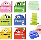 Ryoudavell - Sticky notes transparant - pop-up memoblaadjes - monster notitieblok - kantoor schrijfwaren - herbruikbare plaknotities
