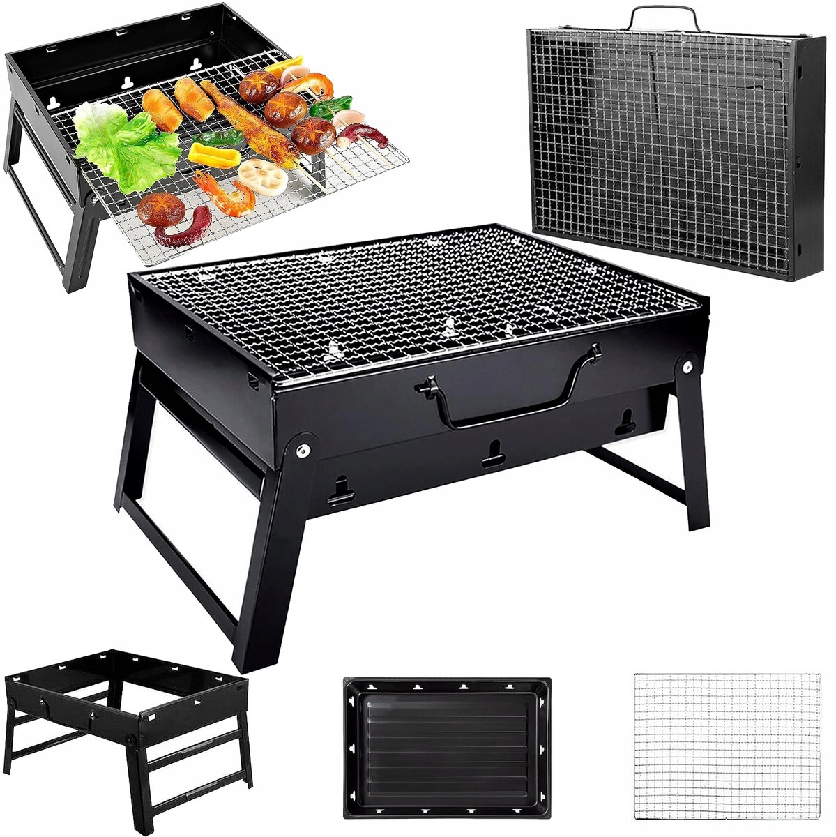 Draagbare Koolgrill - Opvouwbaar, Compact & Ideaal voor Camping