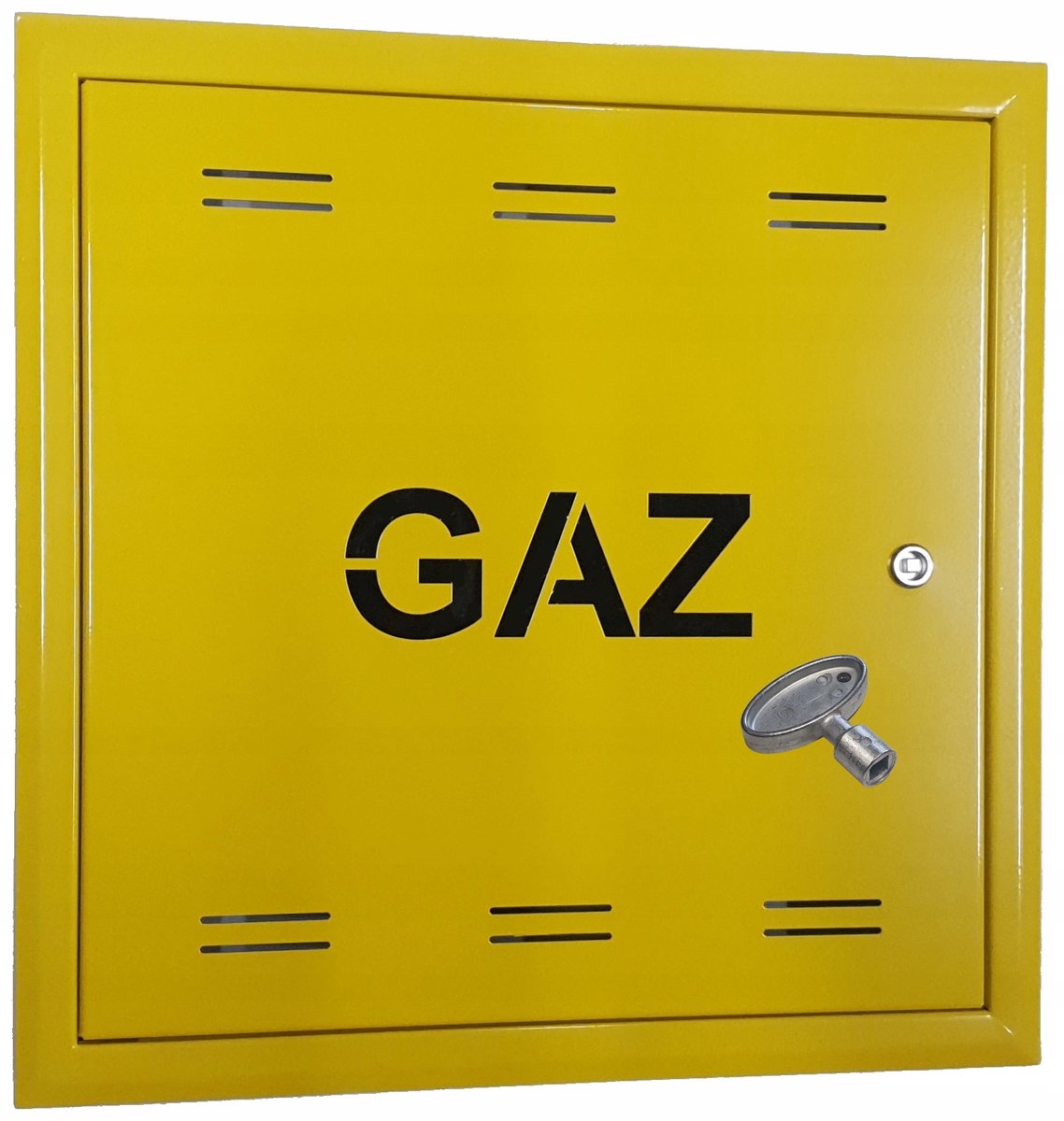 Merkloze Gasluik 40x40x5cm Geel met Sleutel voor Inbouw