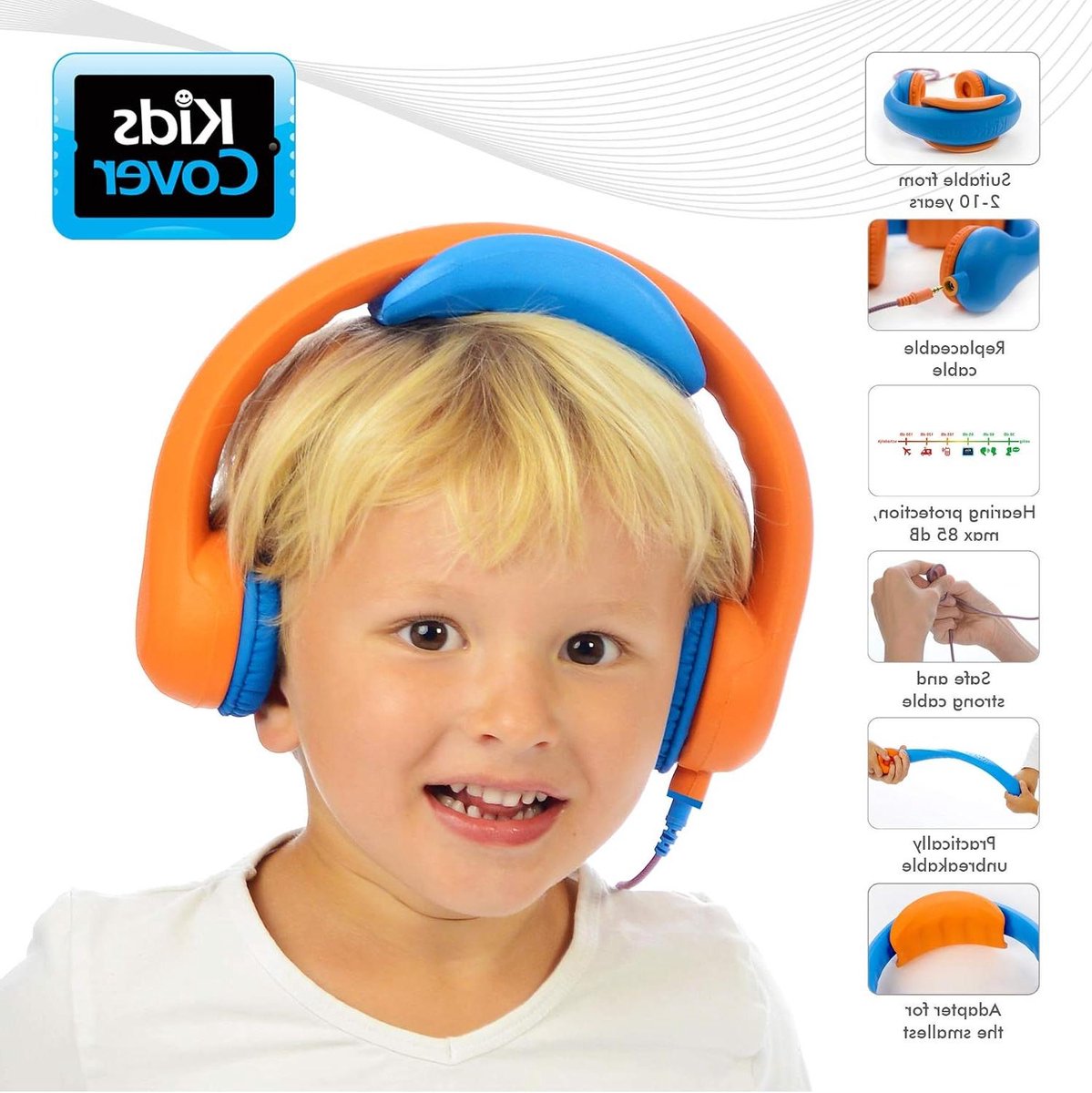 Kinderkoptelefoon - Hoofdtelefoon kind - Muziek luisteren - Volumebegrenzing - Over-ear - Meerkleurig