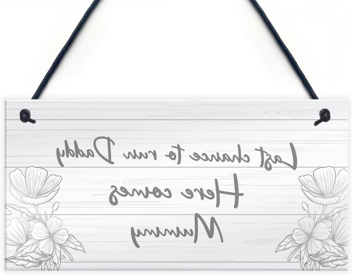 Houten Welkomstbord - Decoratiebord Deur - Huis Decoratie - Handgemaakt Hout - 30 x 15 cm - Houtkleur