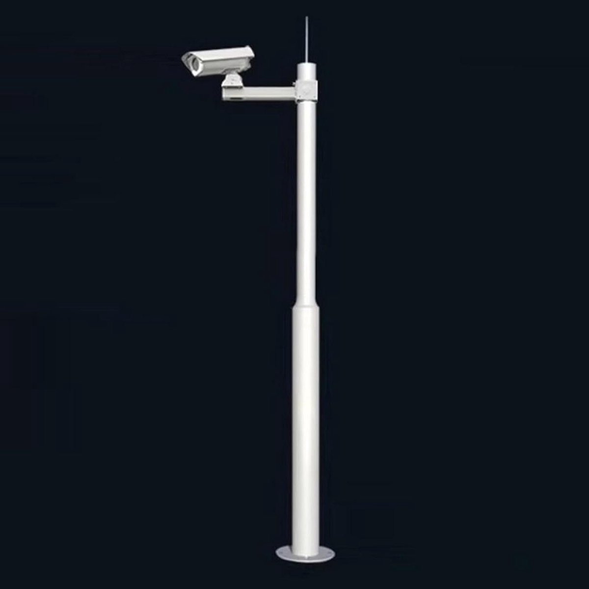 Cameramontage Paal - Bevestigingsbeugel Extender - Beveiliging Monitoren - Verstelbare Hoogte - 450 cm - Zwart